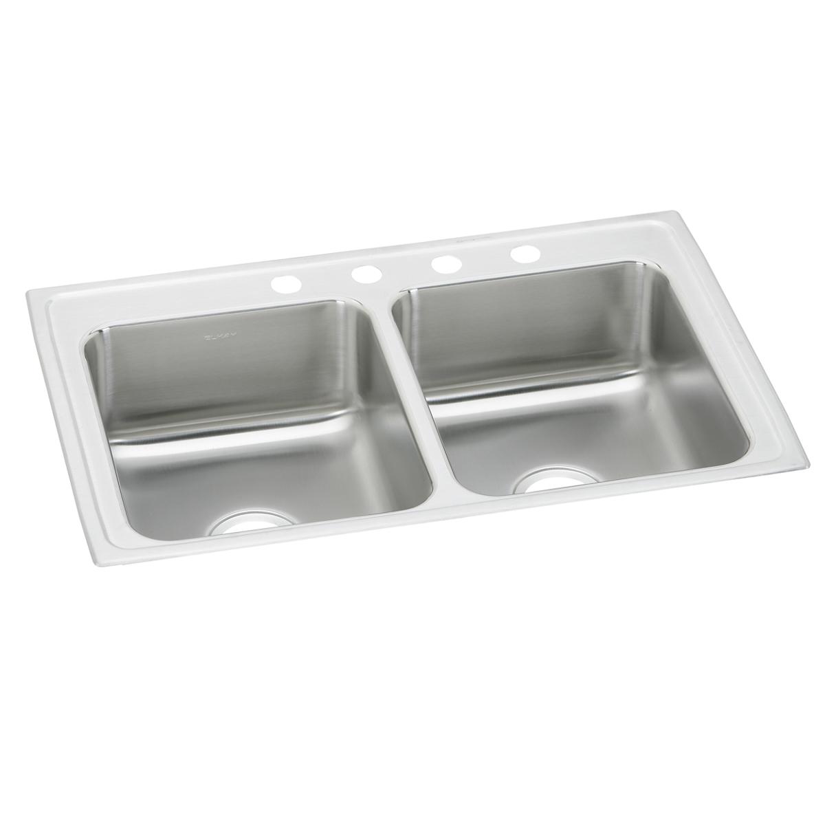 Elkay Celebrity 43 x 22 x 7-1/8 High - Quality Equal Double Bowl Drop - in Kitchen Sink