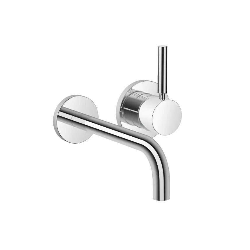 Dornbracht META Wall-Mounted Single-Handle Mixer with Individual Flanges for Modern Bathroom Lavatories