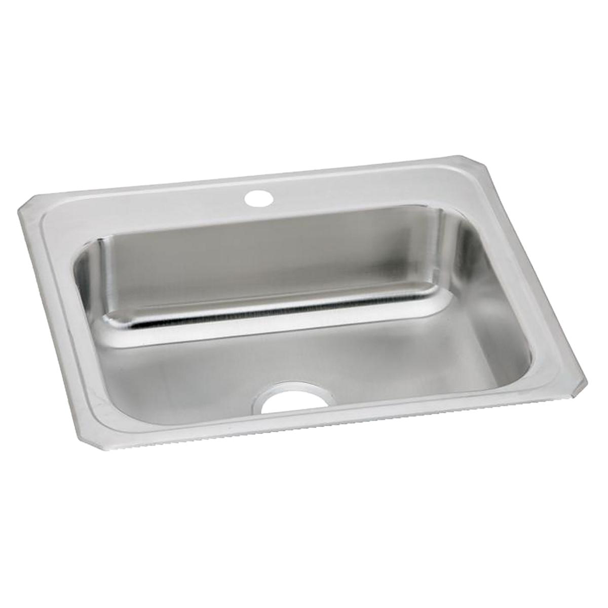 Elkay Celebrity Single Bowl Drop - in Sink, 25 x 22 x 7, High - Grade Stainless Steel