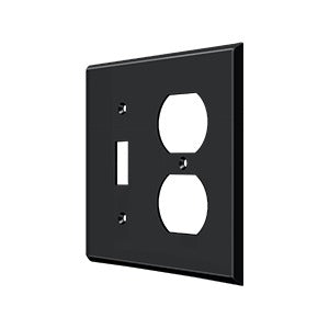 Deltana Single Switch/Double Outlet Solid Brass Switch Plate for Home Decor