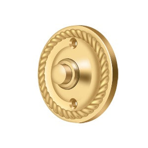 Deltana Decorative Round Bell Button with Rope Design for Home Entryways