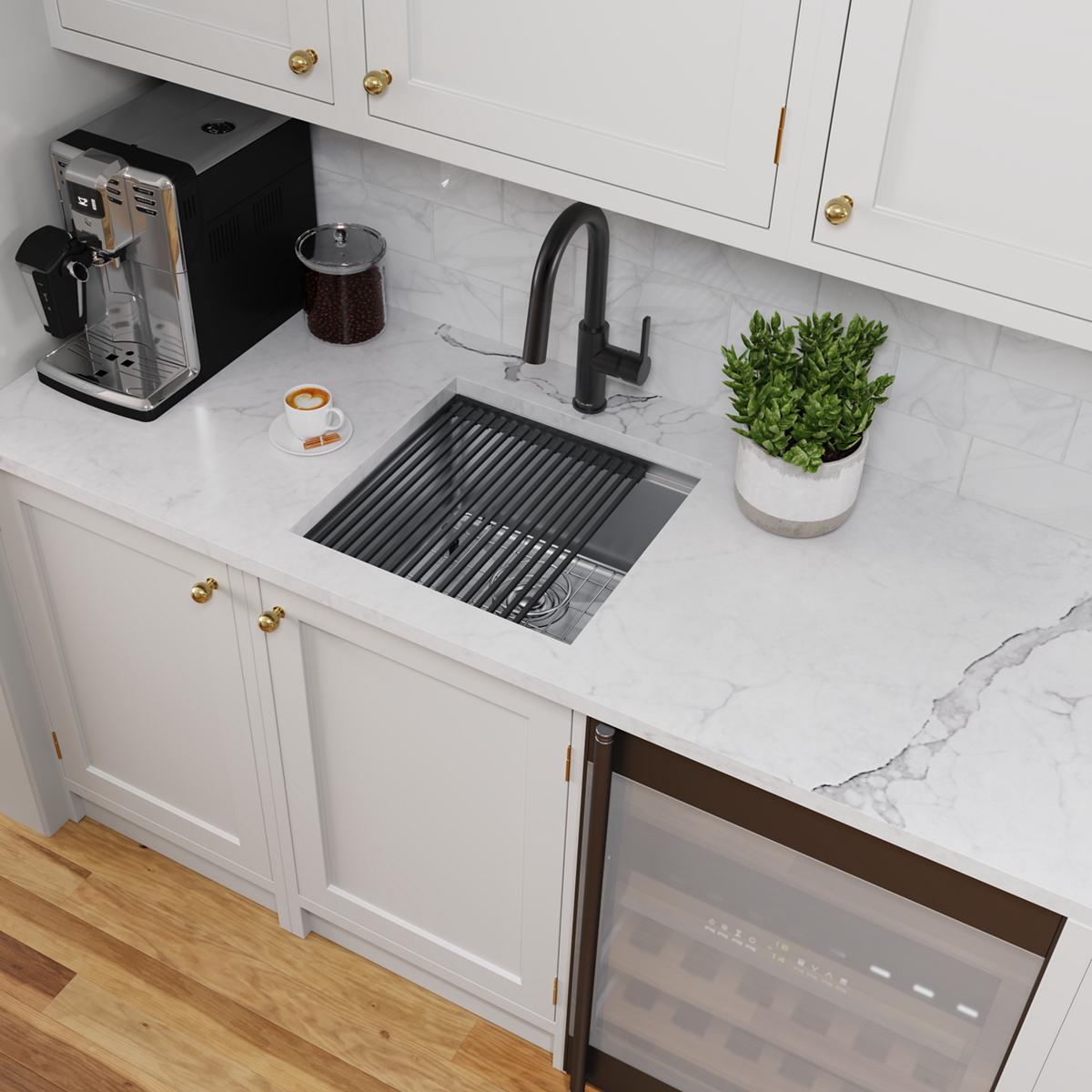 Elkay Crosstown Single Bowl Undermount Sink Kit - 18 Gauge Workstation for Kitchen with Dimensions of 18-1/2 Inches by 18-1/2 Inches by 8-3/4 Inches