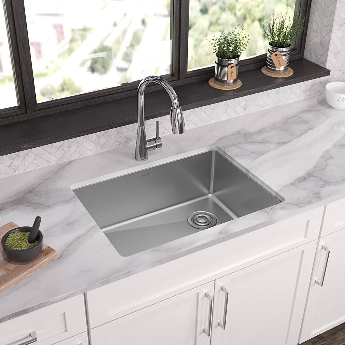 Elkay Crosstown 18-Gauge Single Bowl Undermount Kitchen Sink - 25.5 x 18.5 x 9 Inches