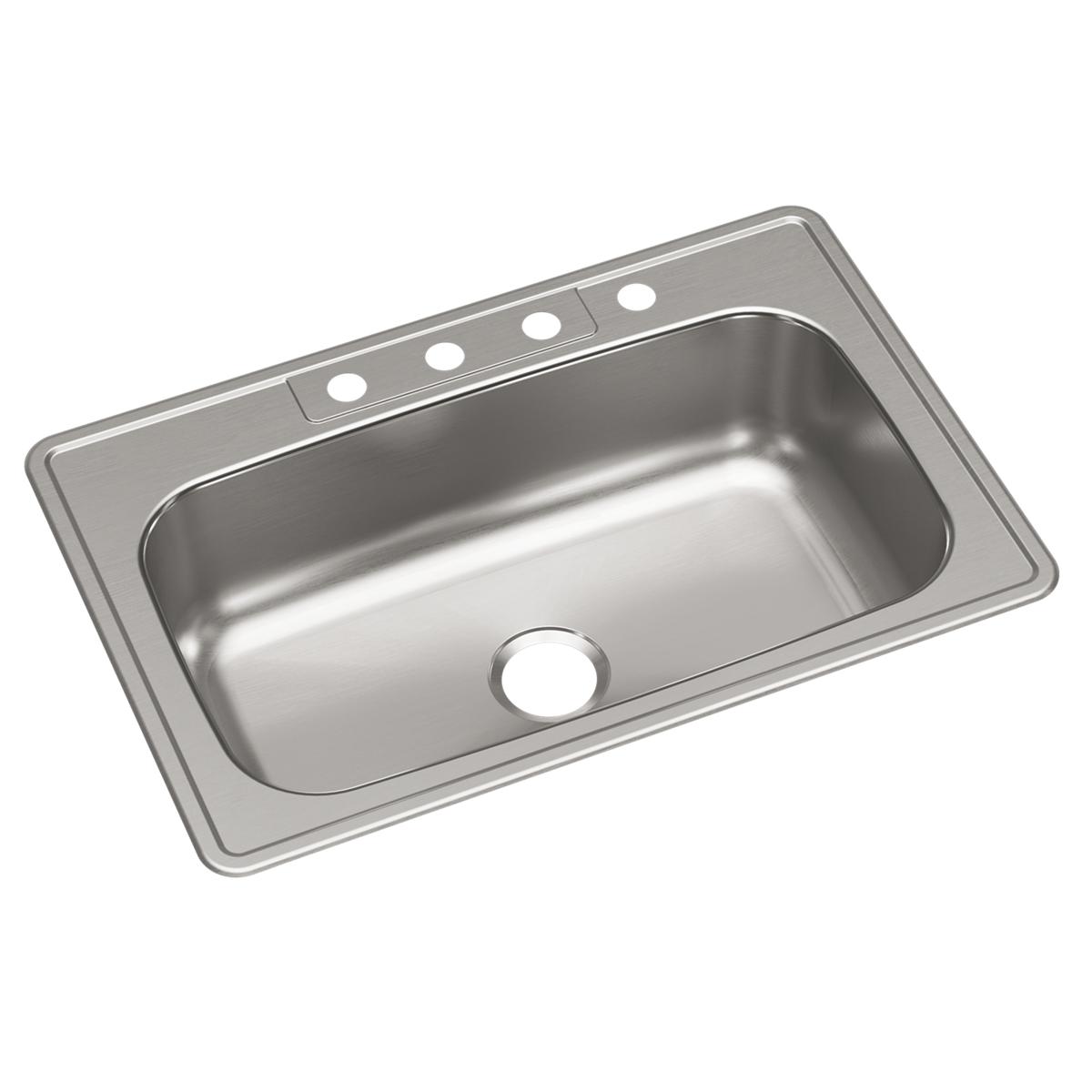 Elkay Dayton 33 x 22 x 8-1/16 Stainless Steel Single Bowl Drop-in Kitchen Sink