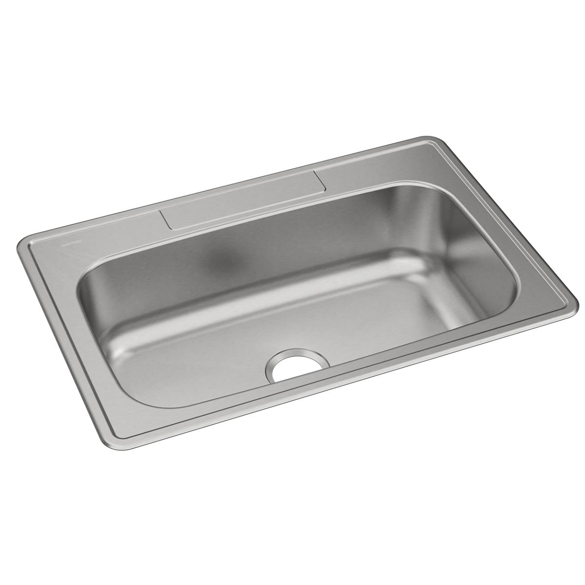 Elkay Dayton 33 x 22 x 8-1/16 Stainless Steel Single Bowl Drop-in Kitchen Sink