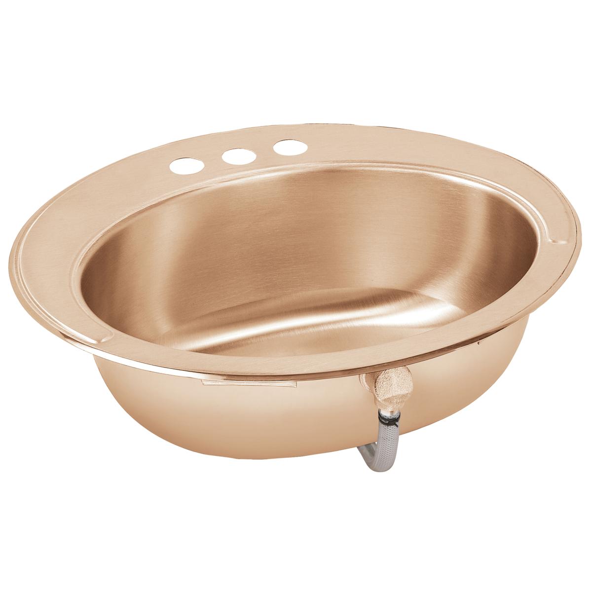 Elkay CuVerro Antimicrobial Copper Drop - in Single Bowl Bathroom Sink 19 - 5/8 x 16 - 11/16 x 6
