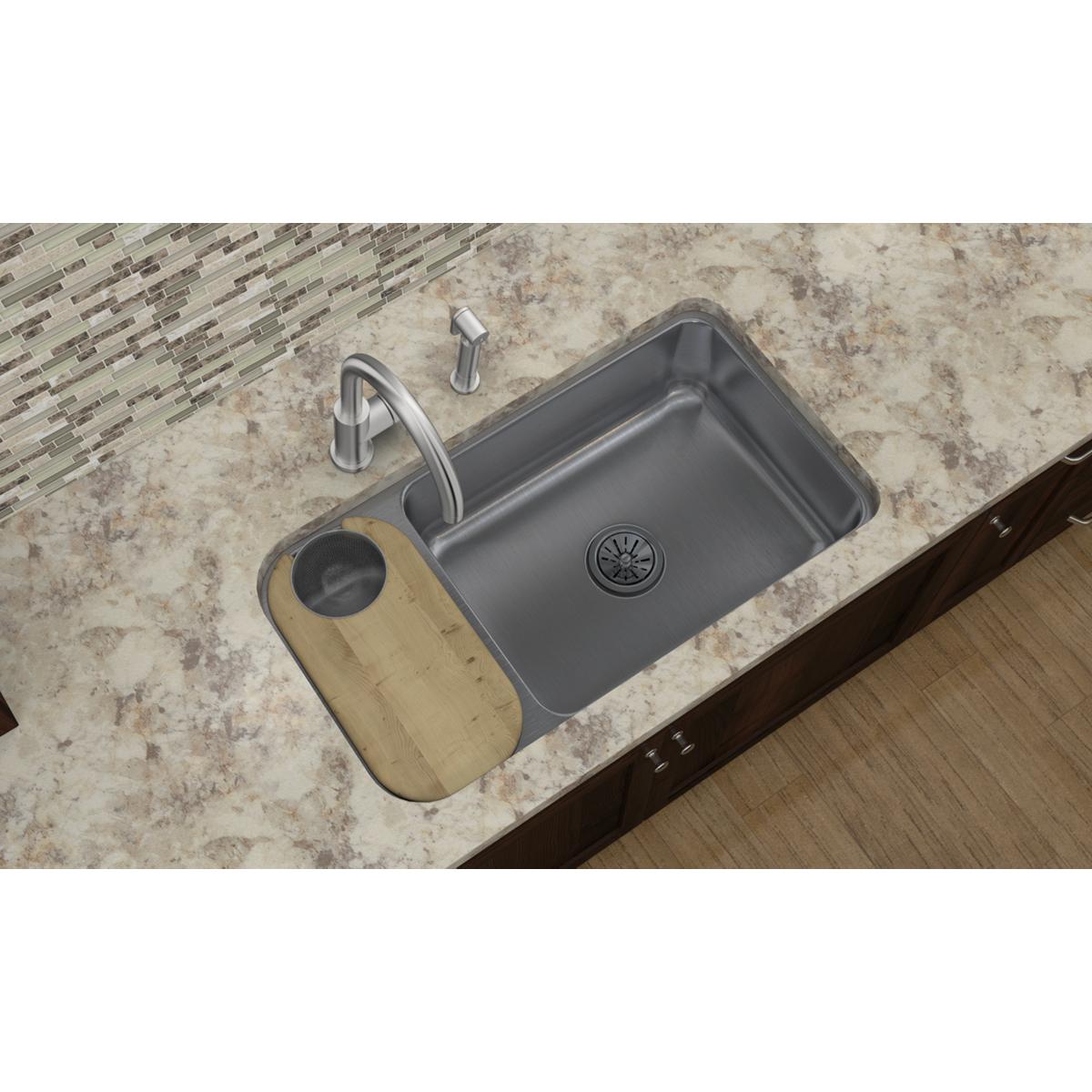 Elkay Premium Sustainable Hardwood Cutting Board - 8 3/8 Inches x 16 13/16 Inches x 3/4 Inches