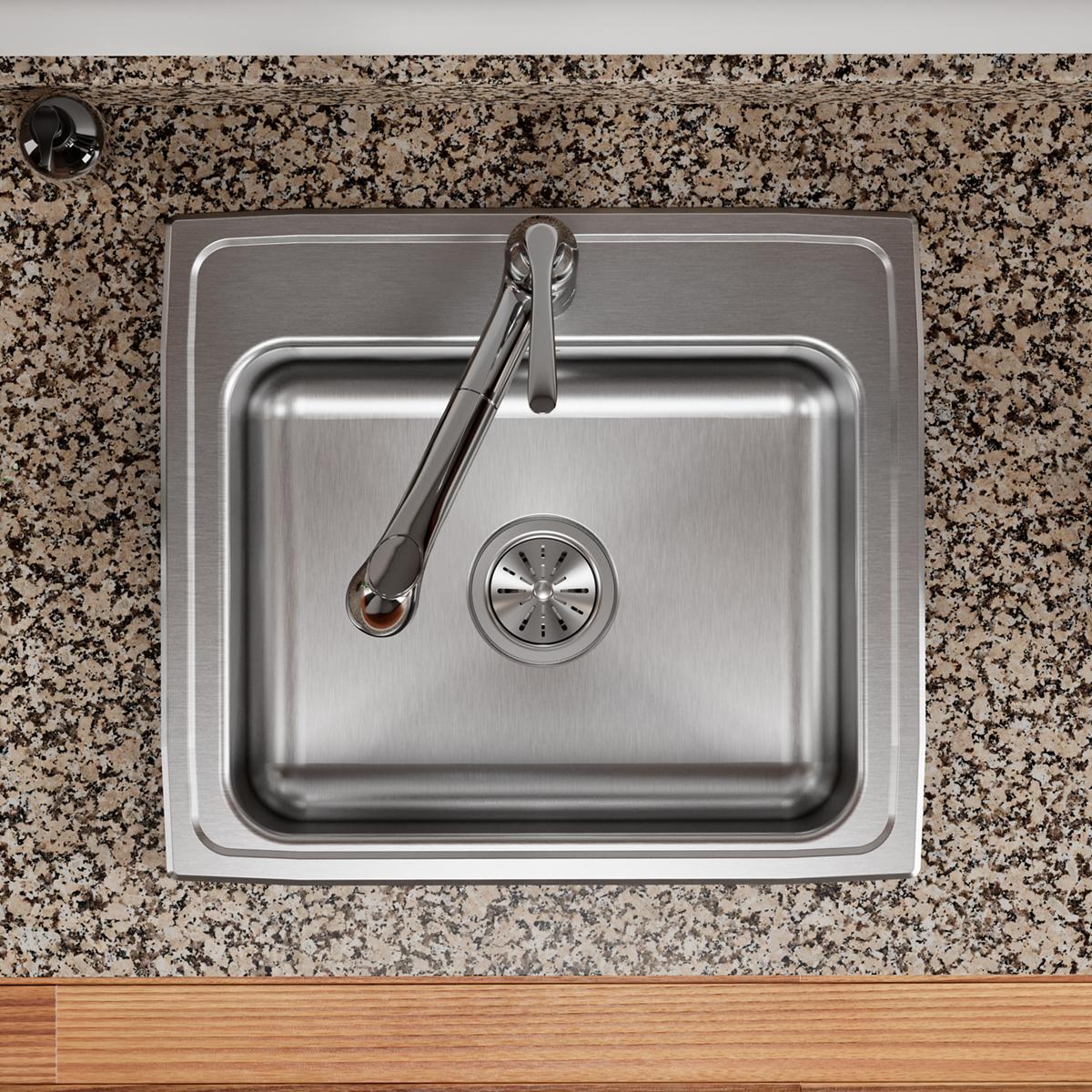 Elkay Celebrity 22 x 19.5 x 7.125 Stainless Steel Single Bowl Drop - in Kitchen Sink