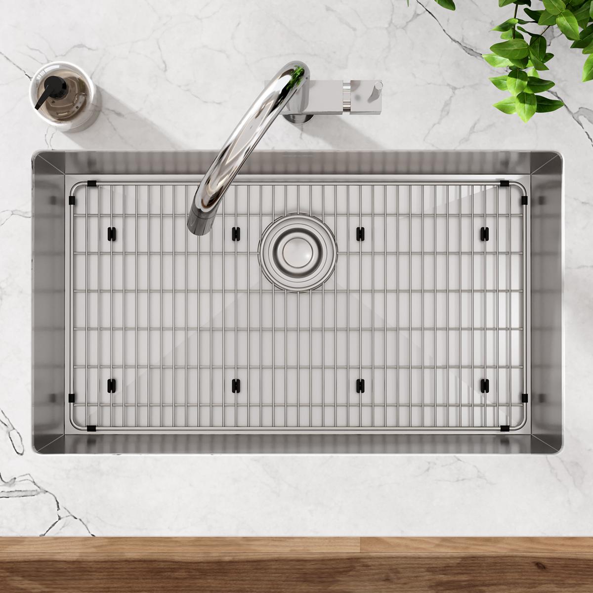 Elkay Crosstown Single Bowl Undermount Kitchen Sink Kit - 16 Gauge, 30.5 x 18.5 x 10 Inches