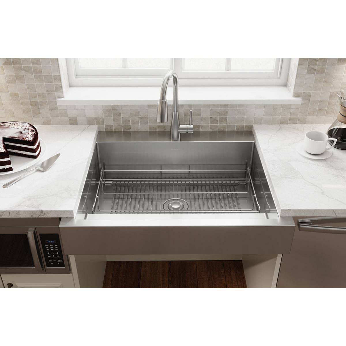 Elkay Dart Canyon Reversible Stainless Steel Bottom Grid, 27-1/2 x 13 x 4-3/8