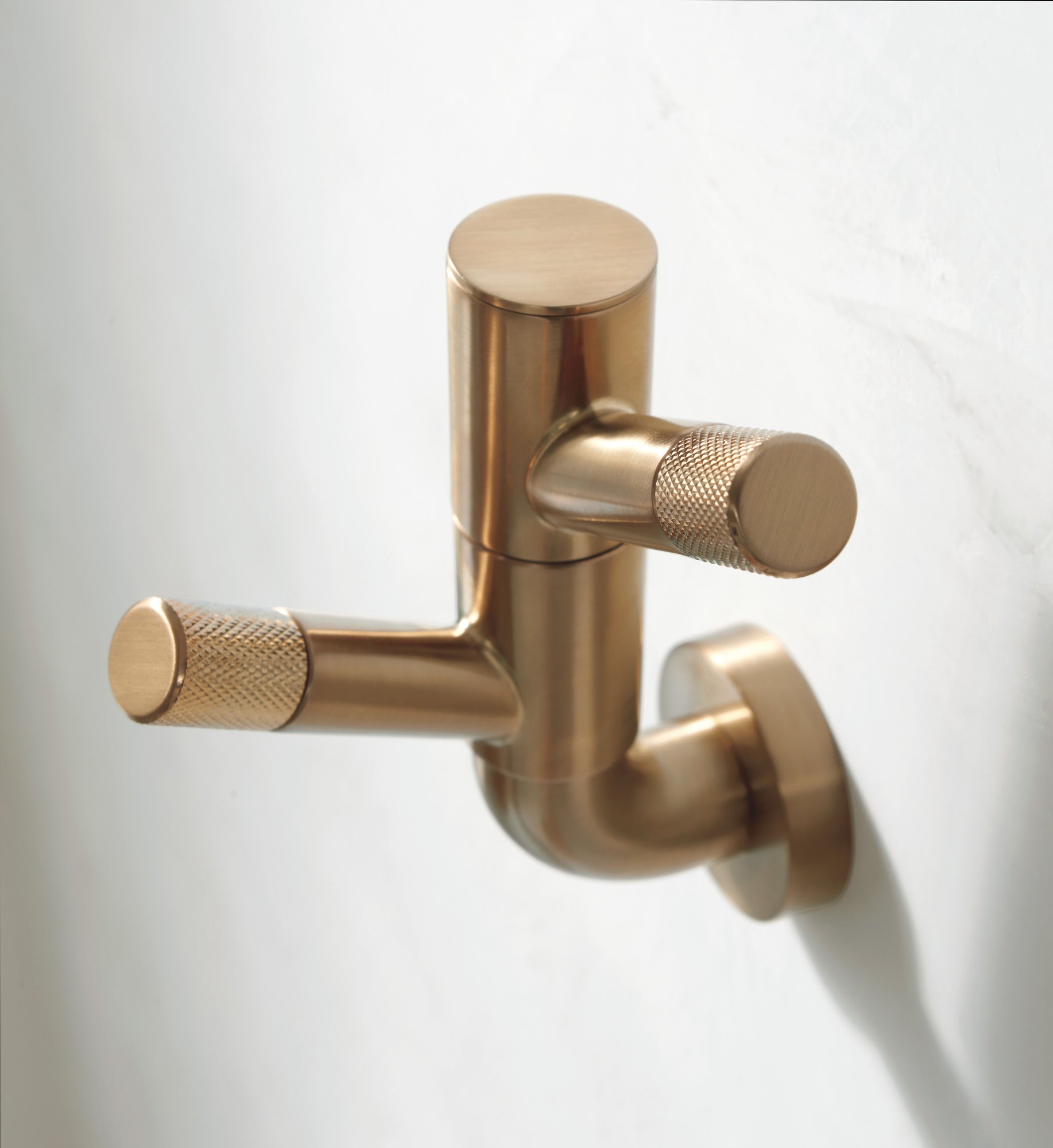 Brizo Litze Double Rotating Robe Hook Featuring Knurled Design for Bathroom Use