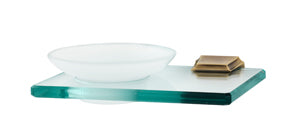 Alno Transitional Geometric Style Bath Soap Dish for Modern Bathrooms