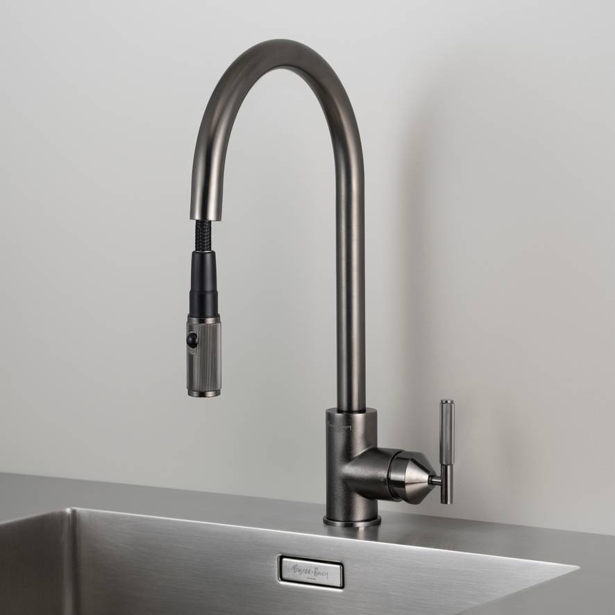 Buster + Punch Dual Spray Linear Pull - out Kitchen Sink Faucet for Elegant Culinary Spaces