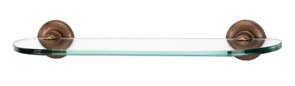 Alno Sierra Bath 18-Inch Glass Shelf with Sturdy Brackets