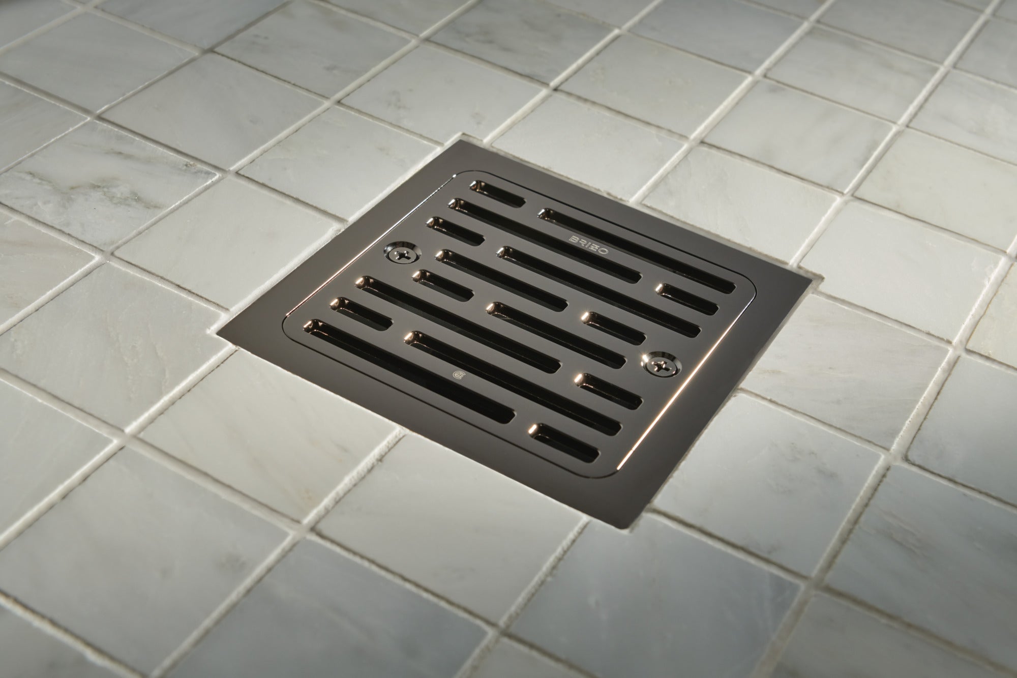 Brizo Square Tile - In Shower Drain with 4 - Foot Capacity for Modern Bathrooms