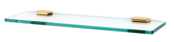 Alno Nicole 18 - Foot Glass Bathroom Shelf with Brackets for Bathroom Accessories