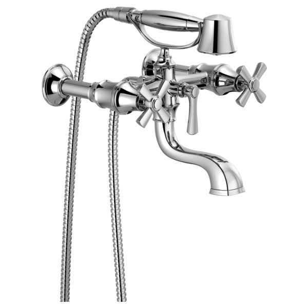 Brizo Rook Cross-Handle Two-Handle Tub Filler Trim Kit with Elegant Design