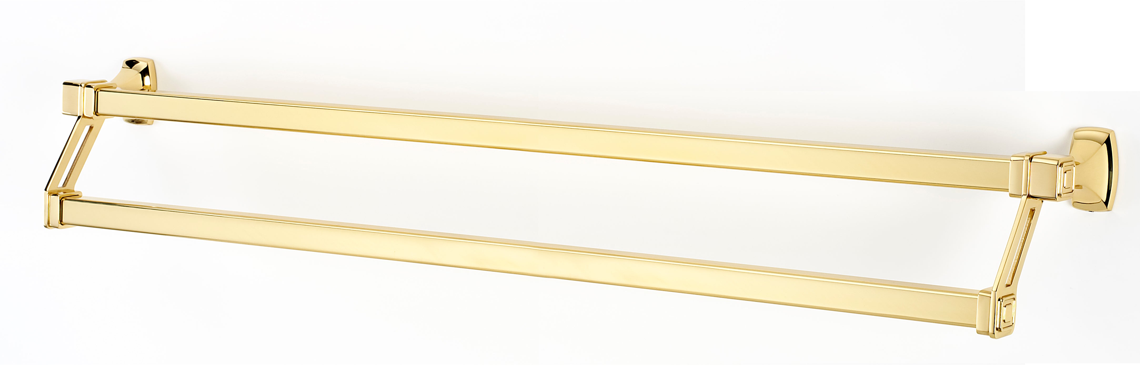 Alno 31-Inch Modern Cube Double Towel Bar for Bathroom