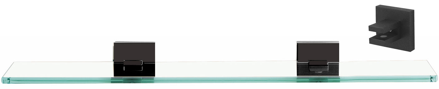 Alno Contemporary II Bathroom Glass Shelf with Brackets, 18 - foot Length