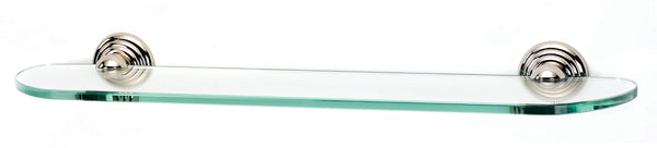 Alno Embassy Series Traditional Bathroom Glass Shelf with Brackets, 24 Inches in Length