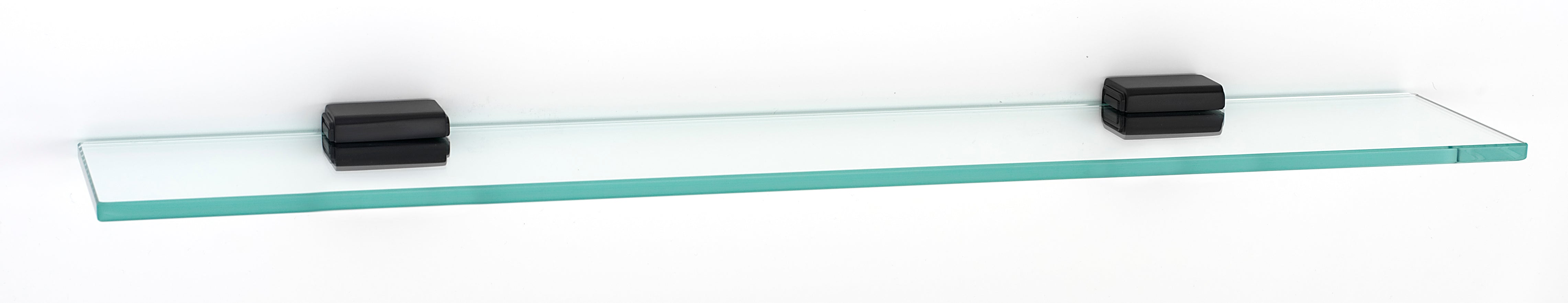 24-Inch Alno Cube Modern Glass Bathroom Shelf with Sturdy Brackets