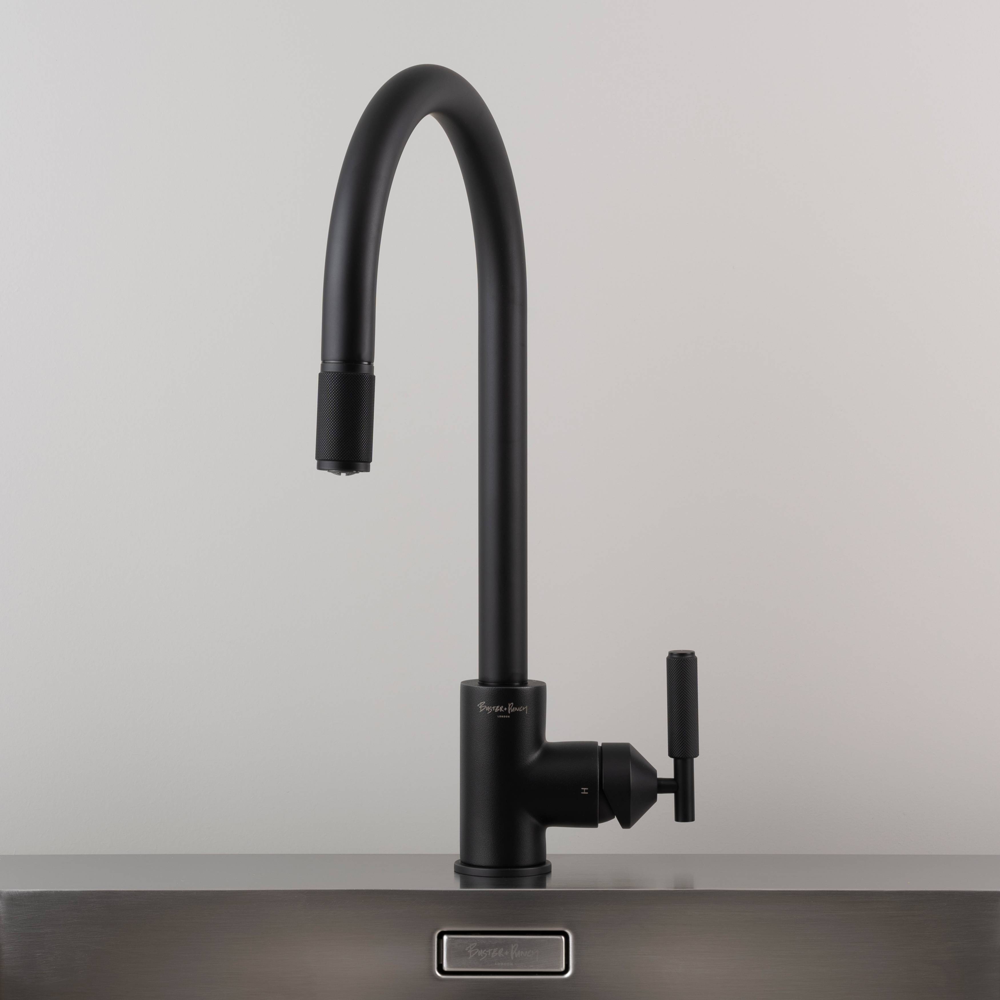 Buster + Punch Cross Style Pull - out Kitchen Mixer Faucet for Elegant Kitchens