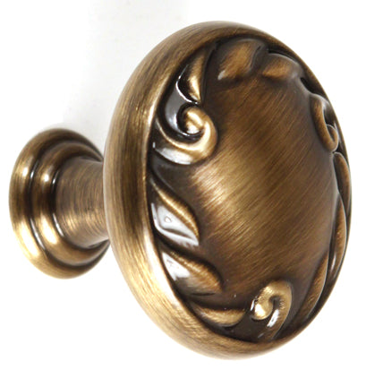 Alno Ornate Traditional Cabinet Knob with 1 1/4-Inch Length