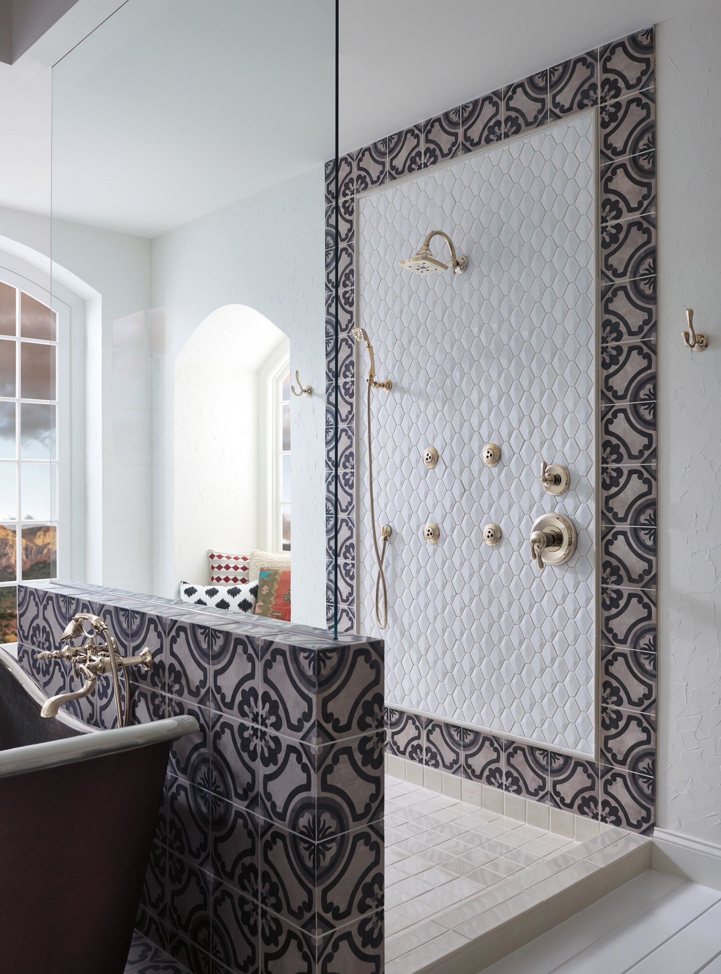 Brizo Luxury Traditional Wall - Mounted Tub Filler Unions with Optional Extension