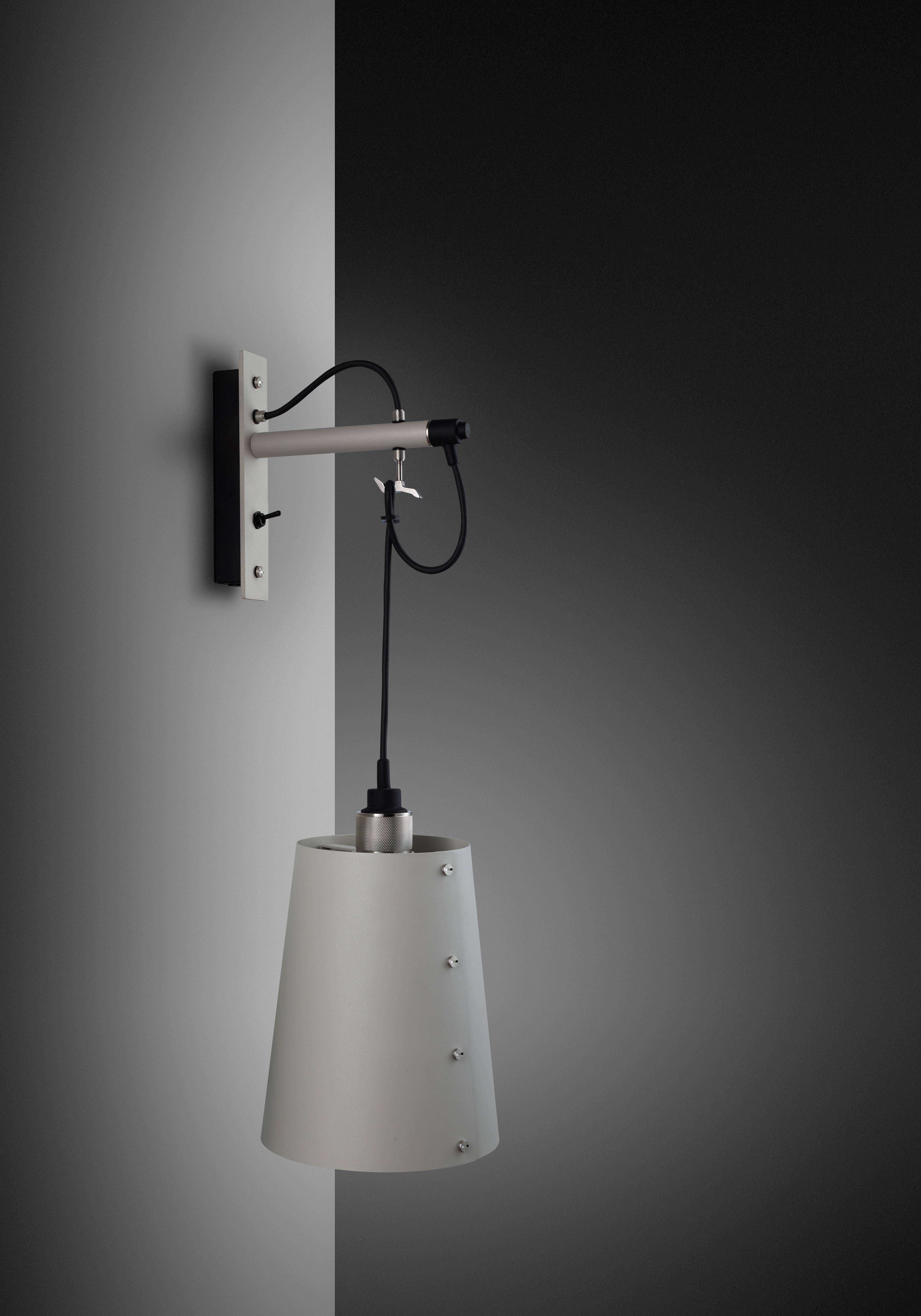 Large Graphite Buster + Punch Hooked Wall Light for Modern Spaces