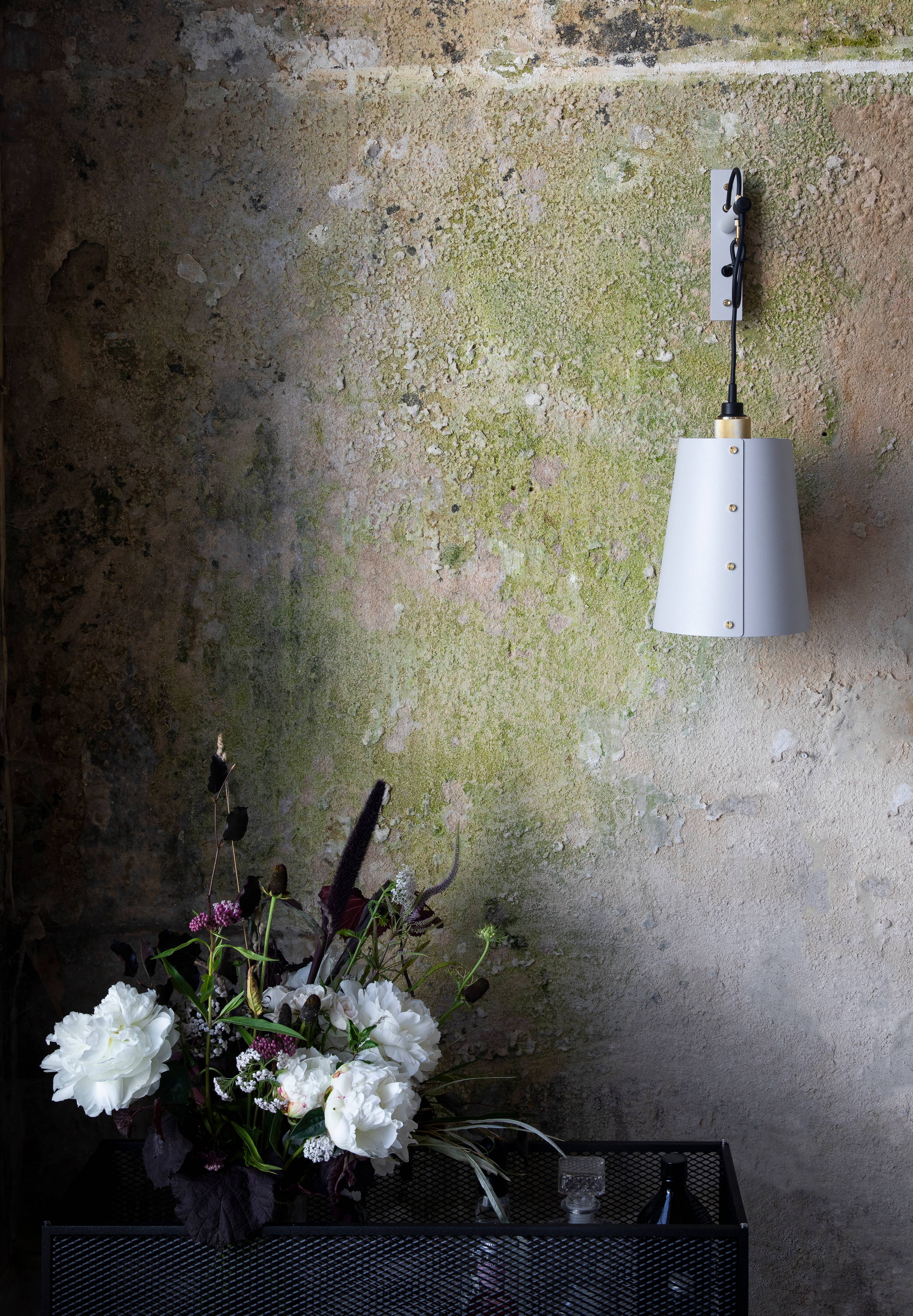 Large Graphite Buster + Punch Hooked Wall Light for Modern Spaces