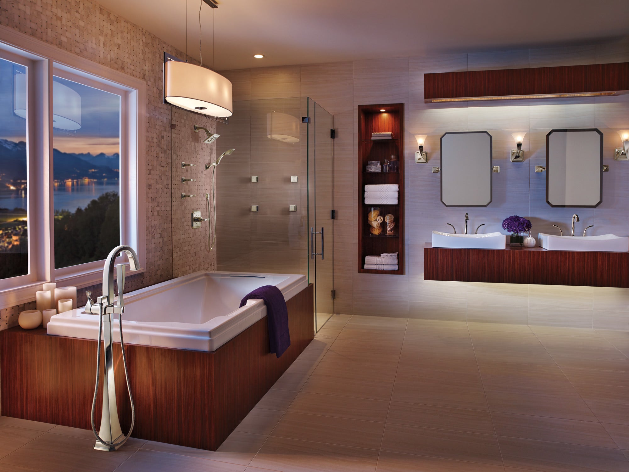 Brizo Virage High - End 1.2 GPM Widespread Bathroom Lavatory Faucet