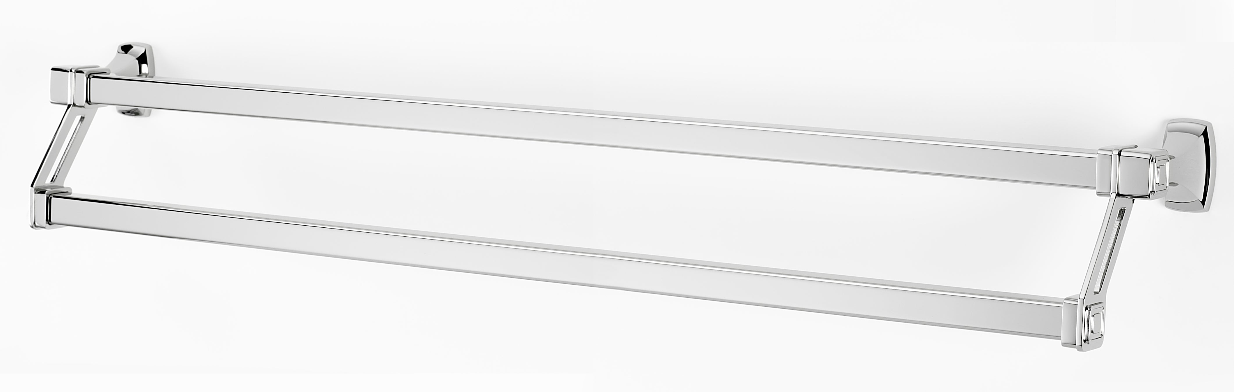 Alno 31-Inch Modern Cube Double Towel Bar for Bathroom