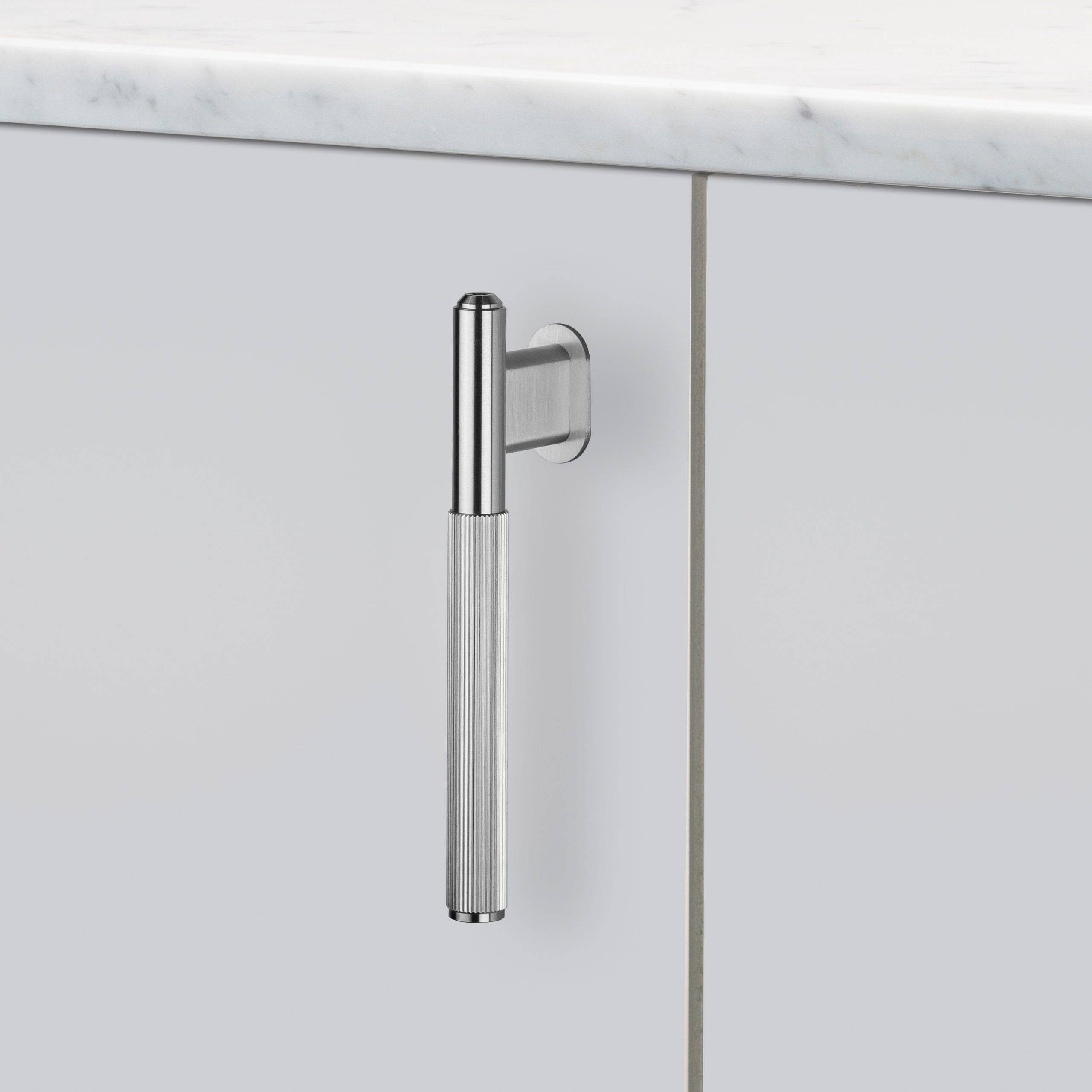 Buster + Punch Elegant Anodized Black Metal L-Bar for Cabinet Doors, Cupboards, and Kitchen Units