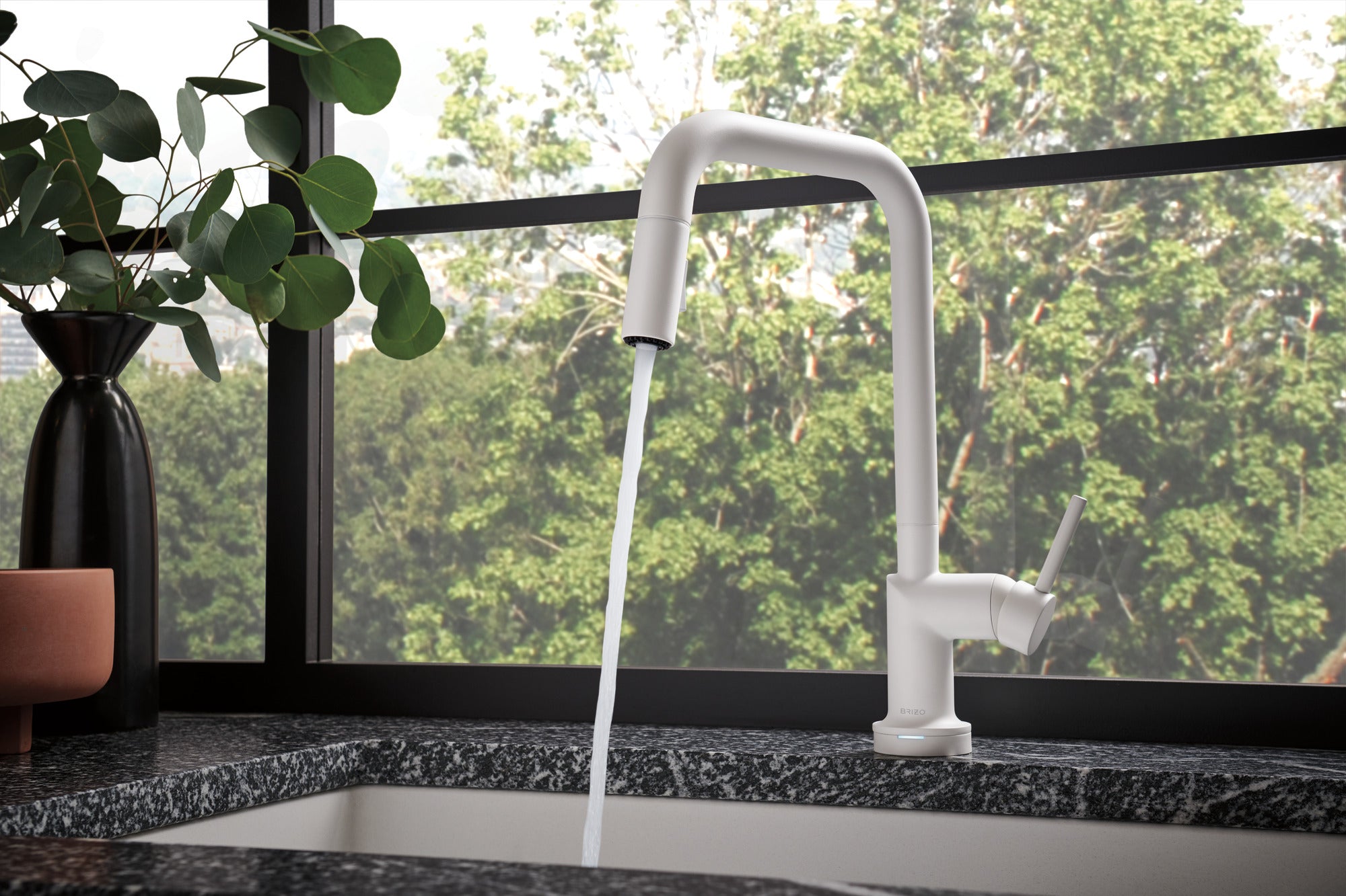 Brizo Odin Premium Pull - Down Kitchen Faucet with Durable Metal Lever Handle Kit