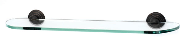 Alno Embassy Series Traditional Bathroom Glass Shelf with Brackets, 24 Inches in Length