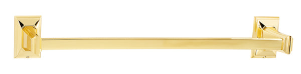 Alno 18-Inch Geometric Transitional Style Bathroom Towel Bar