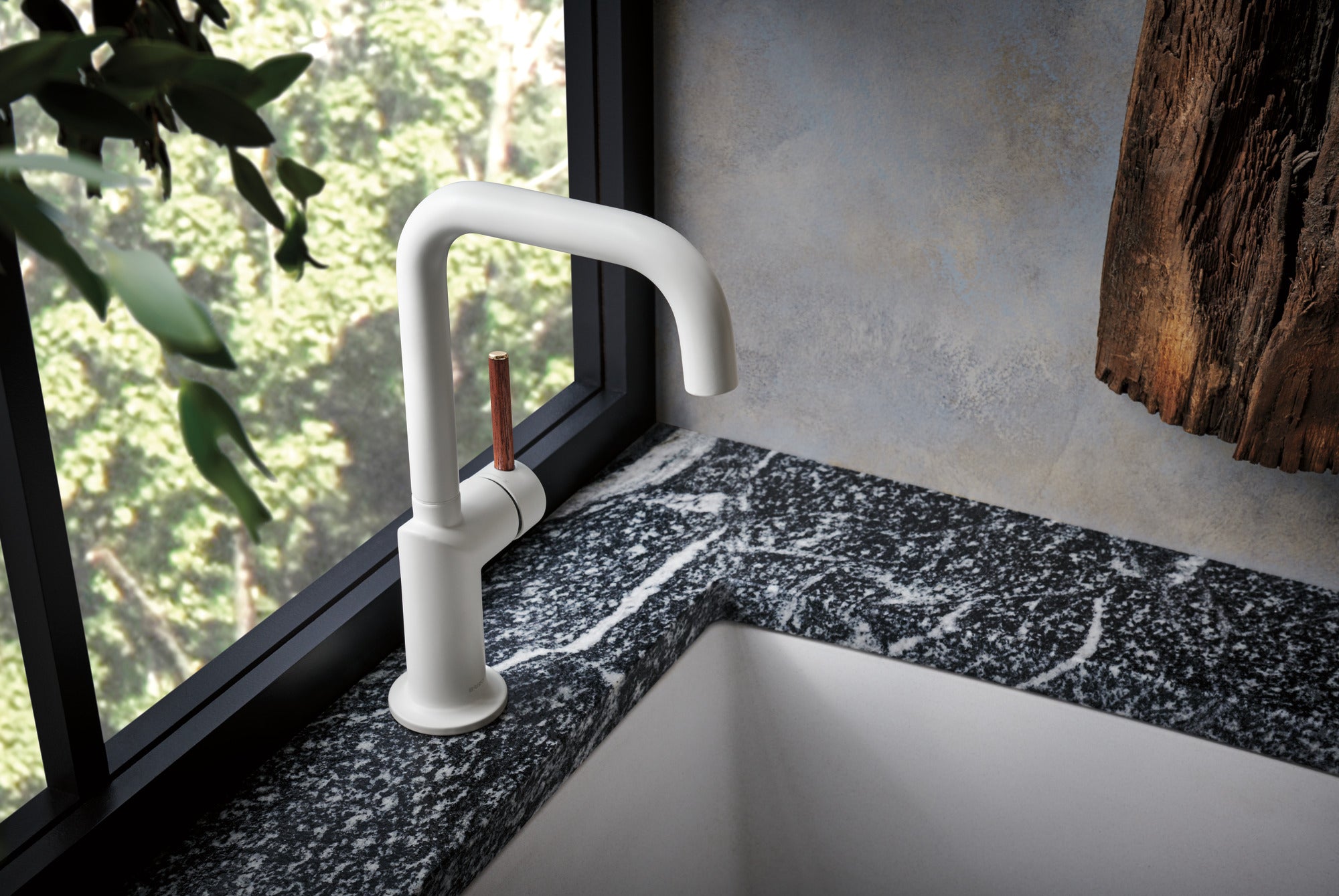 Brizo Odin Bar Faucet Kit with Customizable Wood Lever Handle