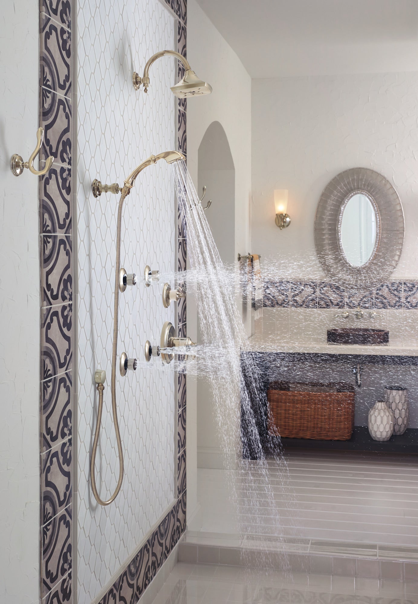 Brizo Luxury Traditional Wall - Mounted Tub Filler Unions with Optional Extension