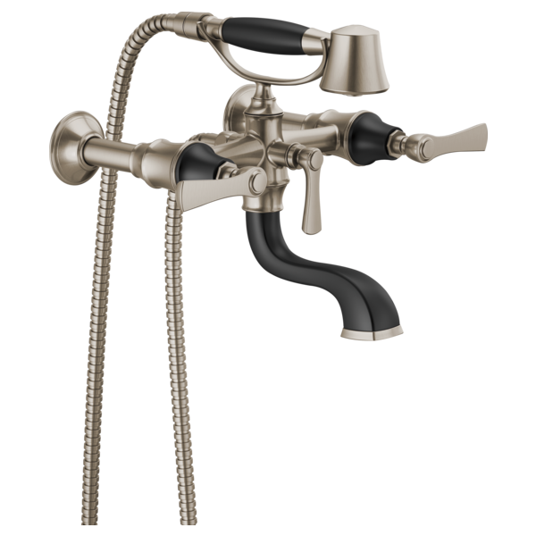 Brizo Rook Premium Two-Handle Bathtub Filler Trim Kit Featuring Lever Handles for a Stylish Bathroom Upgrade