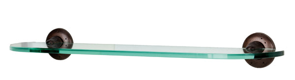 Alno Sierra Bath 18-Inch Glass Shelf with Sturdy Brackets