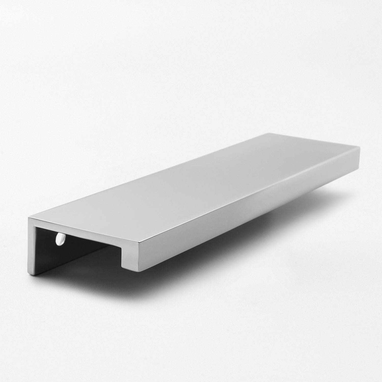 Square Classic Brass 6-Inch Edge Pull with Backmount for Doors