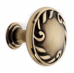 Alno Ornate Traditional Cabinet Knob with 1 1/4-Inch Length