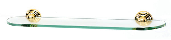 Alno Embassy Series Traditional Bathroom Glass Shelf with Brackets, 24 Inches in Length