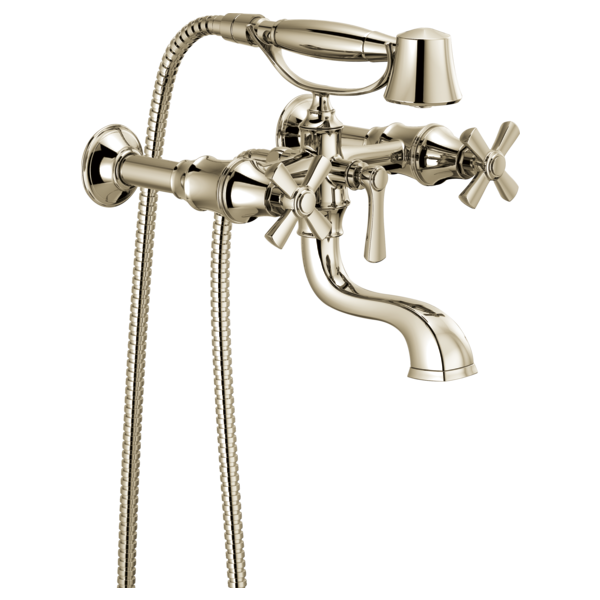 Brizo Rook Cross-Handle Two-Handle Tub Filler Trim Kit with Elegant Design
