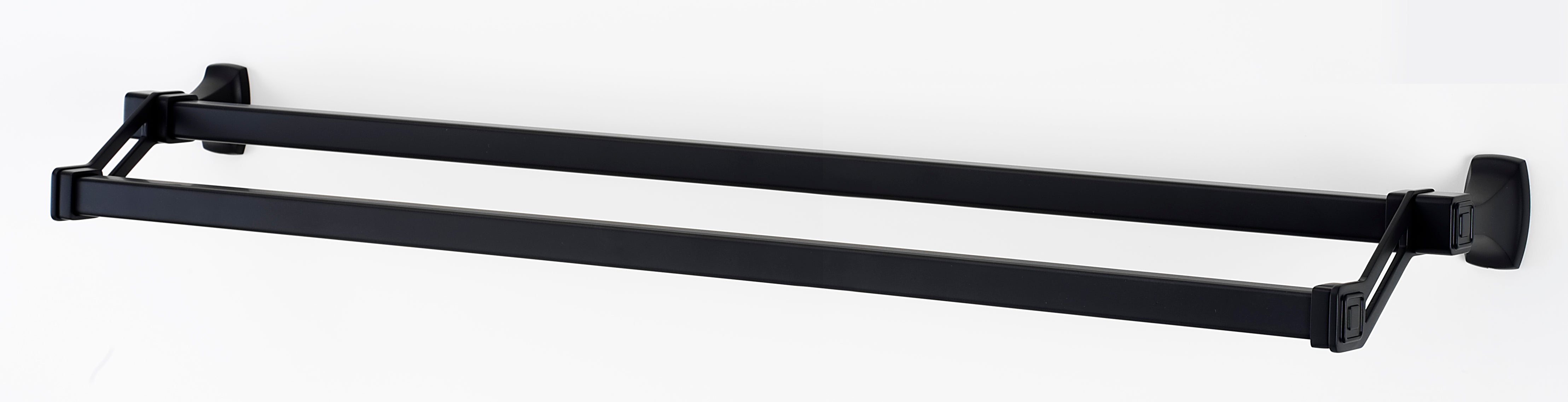 Alno 31-Inch Modern Cube Double Towel Bar for Bathroom