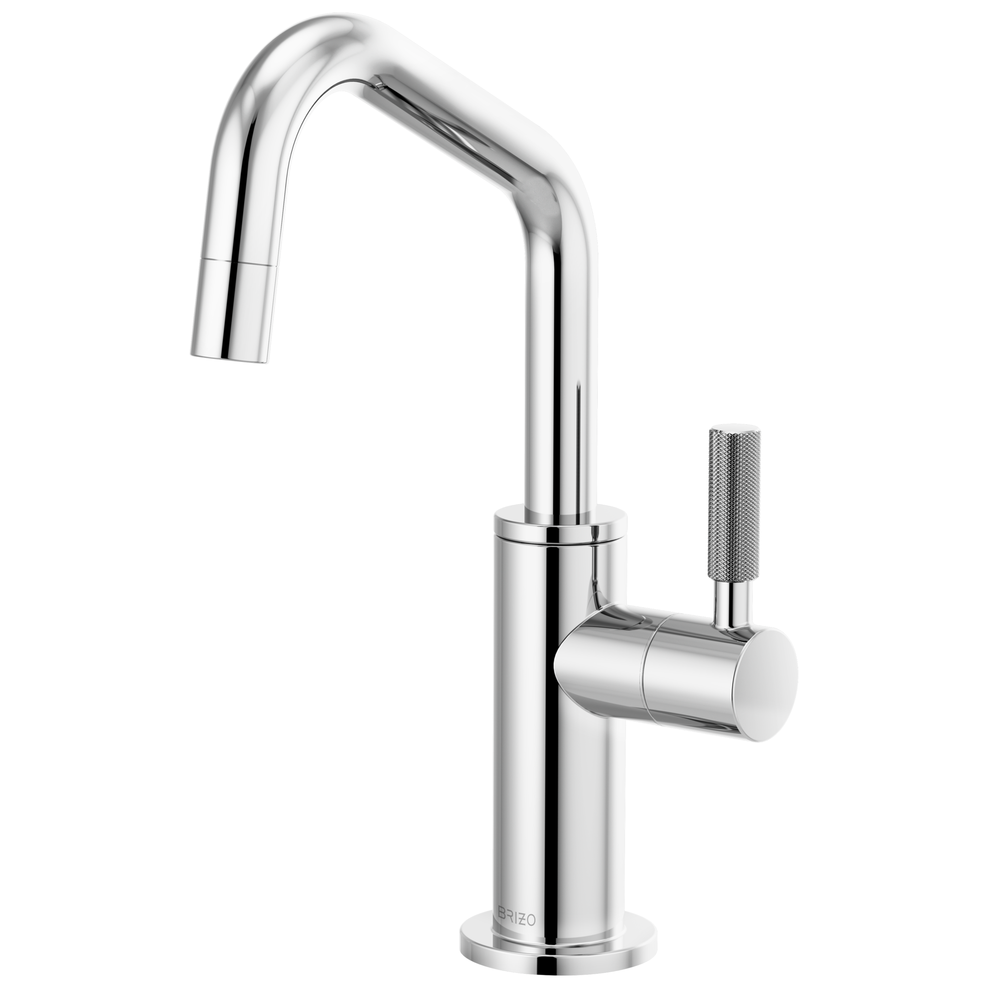 Brizo Litze High - End Beverage Kitchen Faucet Boasting Angled Spout and Textured Knurled Handle
