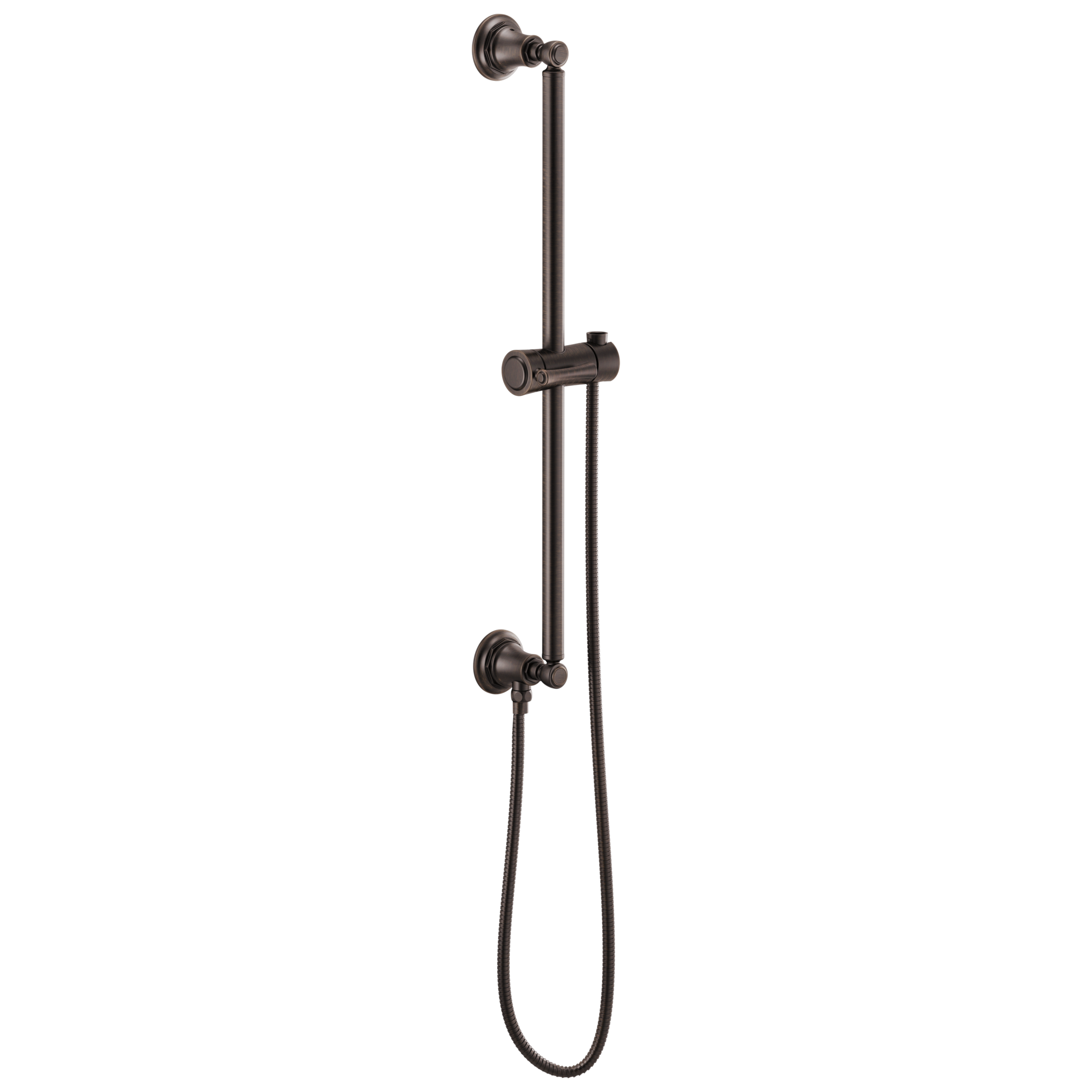 Brizo Classic Universal Round Shower Slide Bar with Stretchable Hose for an Enhanced Bathing Experience