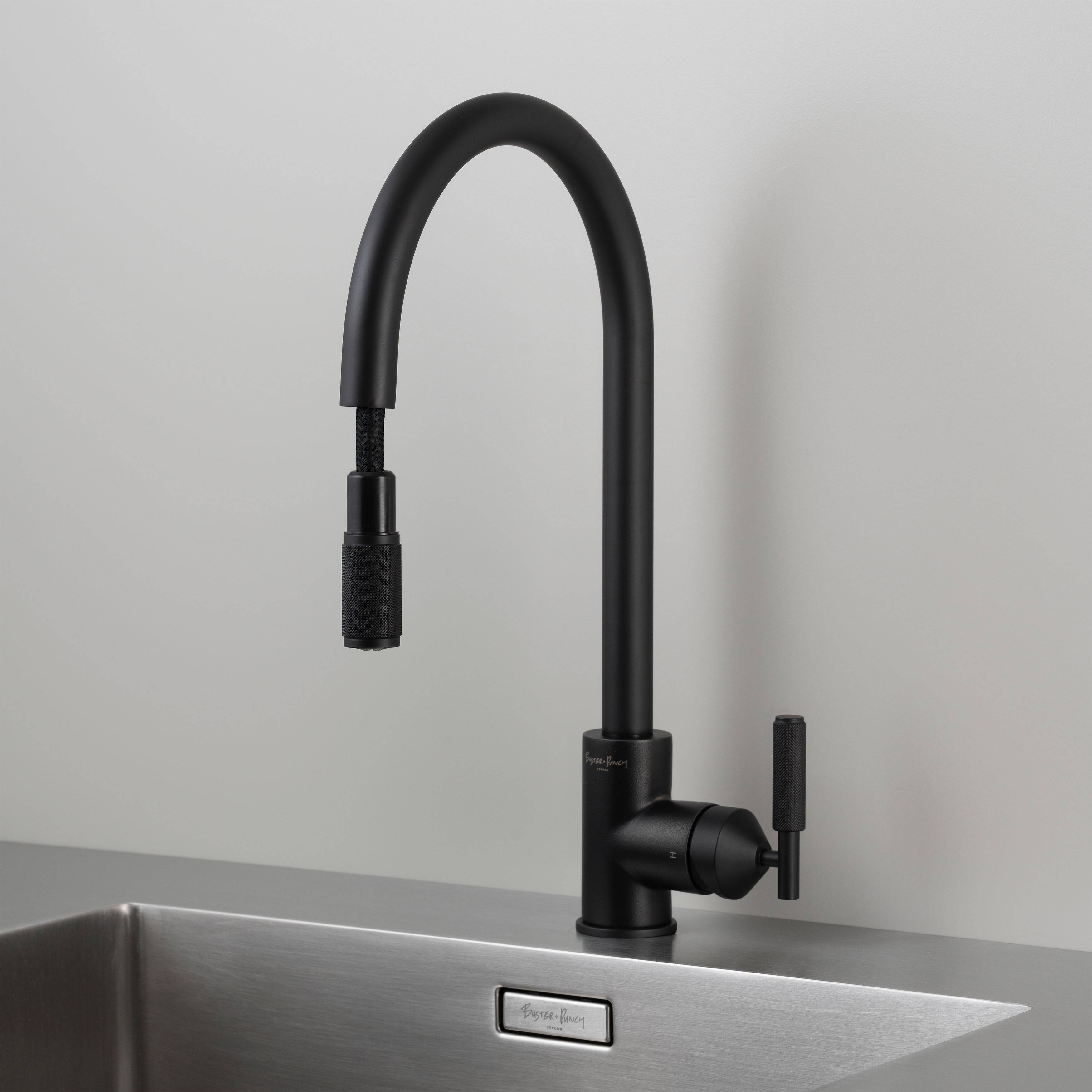 Buster + Punch Cross Style Pull - out Kitchen Mixer Faucet for Elegant Kitchens