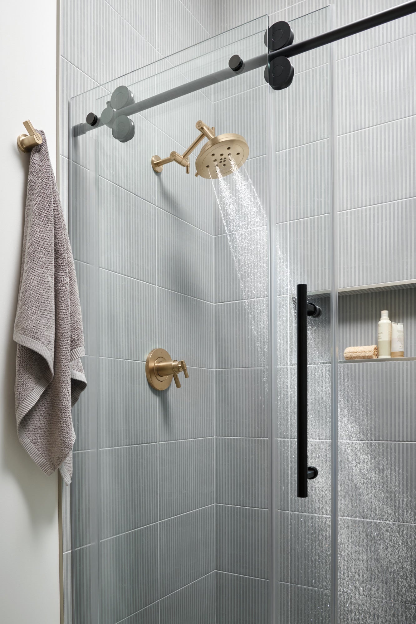 Brizo Litze High - Quality Zinc Double Robe Hook for Contemporary Bathrooms