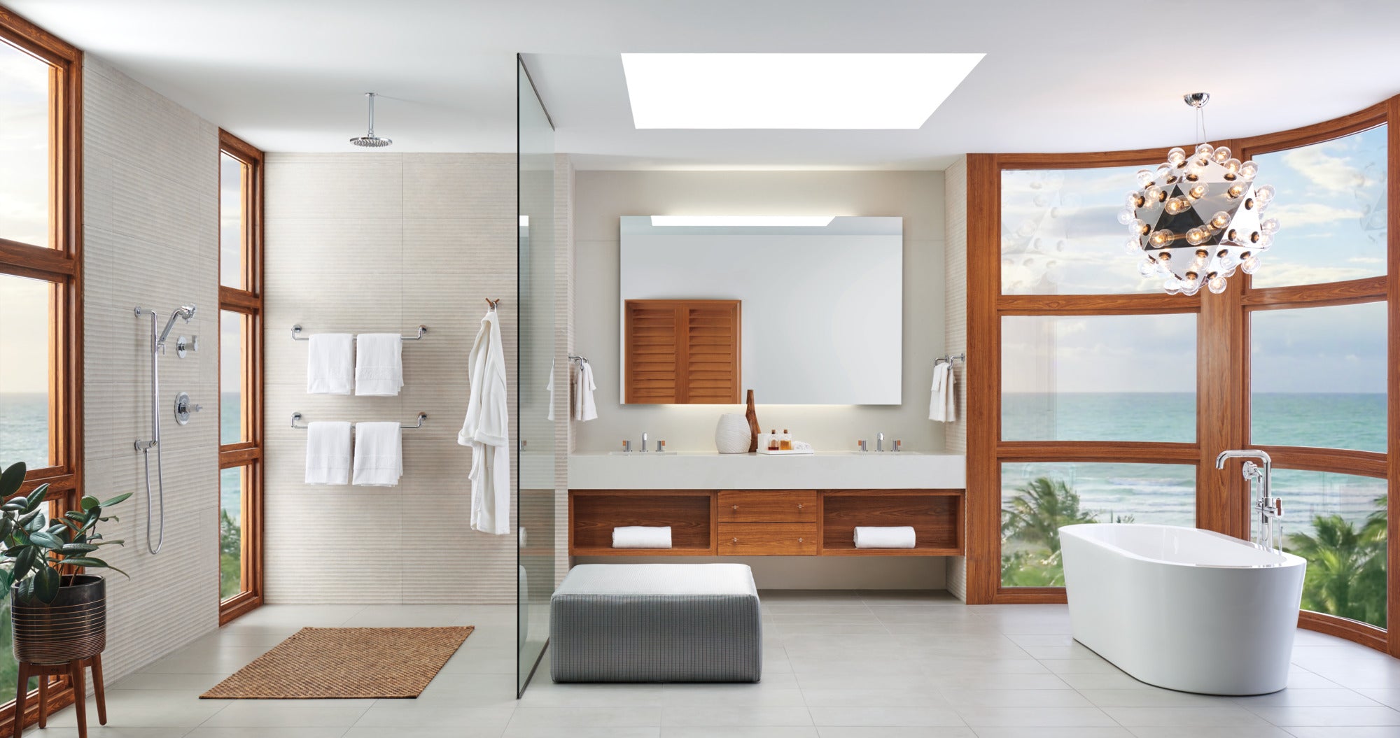 Brizo Litze High - Quality Zinc Double Robe Hook for Contemporary Bathrooms